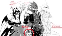 beelzebumon breasts demon demon_girl digimon digimon_(creature) fallen_angel lilithmon magnamon marinangemon mark_of_evil wings