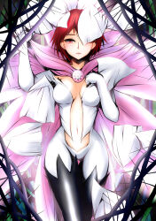 1girl absurdres breasts cosplay digimon digimon_savers female_focus fujieda_yoshino highres looking_at_viewer rosemon rosemon_(cosplay) rosemon_burst_mode solo thorns tiferet