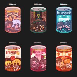 6+boys 6+girls absurdres ahoge steamed_bun black_eyes black_hair blonde_hair blue_eyes brown_hair can canned_coffee canned_food canned_soup closed_eyes coffee coffee_beans dante_(limbus_company) don_quixote_(project_moon) drink_can faust_(project_moon) food glasses gostcat gregor_(project_moon) half_updo heathcliff_(project_moon) heterochromia highres hong_lu_(project_moon) ishmael_(project_moon) limbus_company long_hair looking_to_the_side meursault_(project_moon) multiple_boys multiple_girls orange_hair outis_(project_moon) parted_bangs project_moon rodion_(project_moon) ryoshu_(project_moon) sinclair_(project_moon) sitting very_long_hair white_hair yellow_eyes yi_sang_(project_moon)