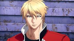 Rule 34 | 1boy, 2025, anime screenshot, blonde hair, fatal fury, fatal fury: city of the wolves, garou: mark of the wolves, jacket, oobari masami, red eyes, red jacket, rock howard, the king of fighters
