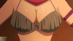 animated animated_gif bouncing_breasts breast_focus breasts cleavage large_breasts mito_ikumi shokugeki_no_souma