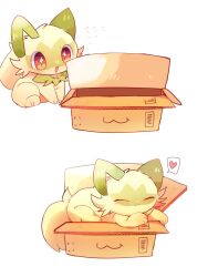 Rule 34 | + +, :3, :d, box, closed eyes, closed mouth, commentary, fang, heart, highres, in box, in container, looking at object, nintendo, no humans, open mouth, pokemon, pokemon (creature), red eyes, simple background, smile, spoken heart, sprigatito, symbol-only commentary, white background, yupo 0322