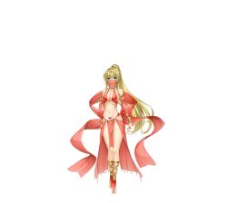 Rule 34 | 1girl, arabian clothes, armlet, bare shoulders, barefoot sandals (jewelry), bikini, blonde hair, blue eyes, breasts, bridal legwear, circlet, cleavage, dancer, full body, game cg, harem outfit, high ponytail, highres, inoino, jewelry, kouyoku senki exs-tia, large breasts, long hair, looking at viewer, medium breasts, mouth veil, navel, necklace, non-web source, official art, pelvic curtain, ponytail, pubic tattoo, revealing clothes, rieszverne suzette paladill, shawl, solo, stomach, swimsuit, tachi-e, tattoo, toeless legwear, transparent background, variant set, veil, very long hair