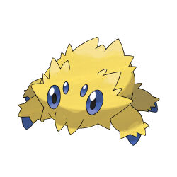 animal_focus artist_request blue_eyes bug extra_eyes full_body gen_5_pokemon joltik nintendo no_humans official_art pokemon pokemon_(creature) pokemon_bw pokemon_focus simple_background solo third-party_source white_background
