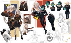 2girls :3 =_= absurdres ass bra breasts crossover elf english_text engrish_text fern_(sousou_no_frieren) frieren go_do_a_crime_(meme) gun gundam haro helmet highres large_breasts long_hair meme military_uniform multiple_girls pilot_suit pointy_ears ranguage science_fiction sousou_no_frieren titans_(gundam) underwear upskirt watermelonsfw weapon zeta_gundam