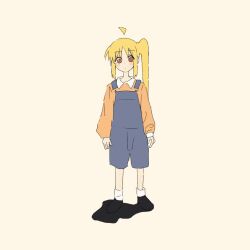 1girl age_progression animated blonde_hair bocchi_the_rock! coat highres ijichi_nijika masa_(usg999mm) solo spinning tagme trench_coat video