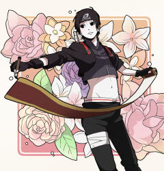 black_eyes black_hair blush kamoi_hayato male_focus naruto_(series) naruto_shippuuden sai