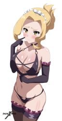 1girl blonde_hair blush breasts embarrassed indexryo kono_subarashii_sekai_ni_shukufuku_wo! large_breasts luna_(konosuba)