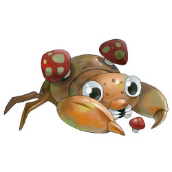 gen_1_pokemon mushroom nintendo no_humans paras pokemon pokemon_(creature) satou_mami solo