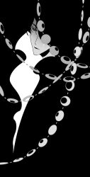 1boy benkdjjituibot crescent_moon empty_eyes greyscale highres looking_at_viewer looking_back male_focus monochrome moon moon_phases omniscient_reader&#039;s_viewpoint one_eye_closed partially_invisible secretive_plotter solo tears upper_body