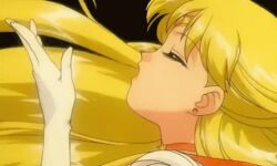 Rule 34 | 1girl, aino minako, animated, animated gif, bishoujo senshi sailor moon, blonde hair, blowing kiss, closed eyes, sailor venus, solo