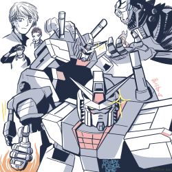 art3mis daito_(rpo) gundam iron_giant_(mecha) mecha mechagodzilla middle_finger parzival pointy_ears ready_player_one robot rx-78-2_gundam samantha_cook tagme toho vr_visor wade_owen_watts