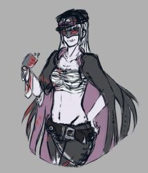 Rule 34 | banchou, delinquent, demon, demon girl, digimon, digimon (creature), fallen angel, ladydevimon, long hair, mask