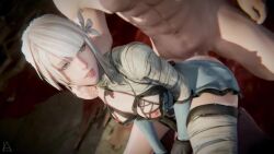 1boy 1futa 3d anal animated ass breasts erection futa_with_male futanari futasub hairdressing initial_a kaine_(nier) large_penis male_on_futa medium_breasts nier nier_(series) nipples penis sex sex_from_behind sitting tagme testicles video