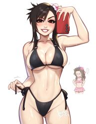 ... 2girls aerith_gainsborough aerith_gainsborough_(pink_mermaid) alternate_breast_size alternate_costume artist_name bikini black_bikini black_hair blush blushyspicy breast_conscious breast_envy breasts commentary english_commentary final_fantasy final_fantasy_vii final_fantasy_vii_rebirth final_fantasy_vii_remake flat_chest highleg highleg_bikini highres large_breasts long_hair looking_at_viewer multiple_girls navel official_alternate_hairstyle red_eyes sideboob smile speech_bubble spoken_ellipsis stomach string_bikini swimsuit tifa_lockhart underboob