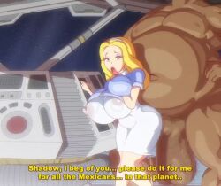 1boy 1girl age_difference ahegao alternate_breast_size anal angelauxes animated ass blonde_hair blue_dress blue_eyes breasts casual_nudity clothed_female_nude_male clothed_sex continuous_ejaculation cum cum_in_ass dark-skinned_male dark_skin dress fat fat_man grabbing_own_breast huge_ass huge_breasts kyojiri_loli loli long_hair maria_robotnik naughty_face nude oppai_loli pale_skin penis sex sex_from_behind size_difference sonic_(series) sound standing standing_sex tagme thick_thighs thighs tongue tongue_out ugly_bastard video wide_hips