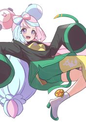 Rule 34 | 1girl, absurdres, highres, iono (pokemon), nintendo, official alternate color, pokemon, pokemon masters ex, rono (lethys), simple background, solo, white background