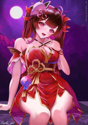 1girl breasts honkai_(series) legs pigtail_braids sparkle_(honkai:_star_rail)