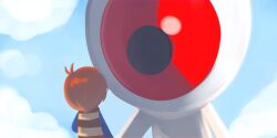 1boy did_you_want_to_talk?_(meme) father_and_son gegege_no_kitarou highres kitarou medama_oyaji meme nintendo tomodachi_life tomodachi_life:_living_the_dream