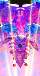 Rule 34 | 2others, absurdres, armor, black eyes, blue gloves, colored skin, dual persona, gloves, highres, horseshoe ornament, jojo no kimyou na bouken, looking at viewer, multiple others, no humans, pink skin, stand (jojo), star ornament, steel ball run, tusk (stand), tusk act1, tusk act4, uu0000322