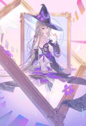 1girl absurdres from_behind hat herta_(honkai:_star_rail) herta_(puppet)_(honkai:_star_rail) highres honkai:_star_rail honkai_(series) little_modao purple_eyes solo the_herta_(honkai:_star_rail)