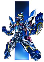 Rule 34 | 1boy, acceptor, armor, clenched hands, crystal, gauntlets, gridman (character), gridman universe, gridman universe (film), gridman universe fighter, highres, jewelry, no humans, shoulder armor, solo, taiga hiroyuki, tokusatsu, yellow eyes