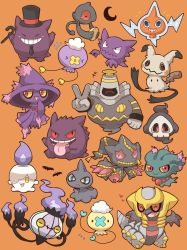 Rule 34 | &gt; &lt;, . ., 2027 (submarine2027), :3, :o, ^ ^, alternate color, banette, bat (animal), blue eyes, cane, chandelure, chibi, closed eyes, clothed pokemon, colored sclera, commentary request, crescent, drifloon, dusknoir, duskull, fangs, fire, flying sweatdrops, gen 1 pokemon, gen 2 pokemon, gen 3 pokemon, gen 4 pokemon, gen 5 pokemon, gen 6 pokemon, gen 7 pokemon, gengar, giratina, giratina (altered), grin, hat, haunter, heart, highres, horns, legendary pokemon, litwick, mega banette, mega pokemon, mimikyu, misdreavus, mismagius, necktie, nintendo, no humans, notice lines, one eye closed, open mouth, orange background, pokemon, pokemon (creature), red eyes, red sclera, rotom, rotom (normal), shaded face, shiny pokemon, shuppet, single horn, smile, teeth, tongue, tongue out, top hat, v, yamask, yellow eyes, yellow sclera, zipper