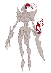 absurdres blade highres limited_palette no_humans non-humanoid_robot original riuichi robot simple_background sketch white_background