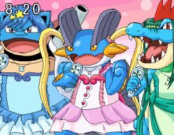 blastoise feraligatr gen_1_pokemon gen_2_pokemon gen_3_pokemon lowres nintendo performance pokemon pokemon_(creature) swampert