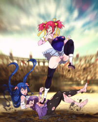 2girls artist_request catfight fairy_tail fairy_tail_zero highres humiliation multiple_girls sheria_blendy tagme wendy_marvell