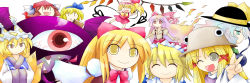 Rule 34 | 6+girls, ^ ^, alice margatroid, alice margatroid (pc-98), ayumi tooru, blonde hair, book, bow, brown hair, closed eyes, crystal, dress, evil eye sigma, eyeball, closed eyes, flandre scarlet, fujiwara no mokou, gengetsu (touhou), green eyes, green hair, green skirt, grimoire, grimoire of alice, hair bow, hairband, hat, hat ribbon, komeiji koishi, maid, maid headdress, moriya suwako, mugetsu (touhou), multiple girls, red eyes, ribbon, rika (touhou), shirt, short hair, siblings, sisters, skirt, smile, suspenders, third eye, touhou, touhou (pc-98), white hair, wings, yakumo ran, yellow eyes