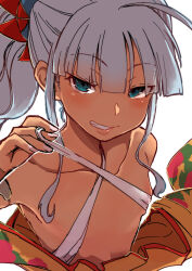 1girl dark-skinned_female dark_skin oshiro_project:re sarashi smile tagme tominofujin