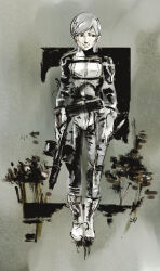 assault_rifle beta_c-mag bodysuit carbine cosplay drum_magazine female_focus gun high-capacity_magazine ikuyoan m16 m231_firing_port_weapon machine_gun magazine_(weapon) metal_gear_(series) metal_gear_solid_3:_snake_eater metal_gear_solid_4:_guns_of_the_patriots official_style patriot_(metal_gear) rifle short-barreled_rifle short_hair sneaking_suit solo sunny_emmerich the_boss the_boss_(cosplay) voice_actor_connection weapon