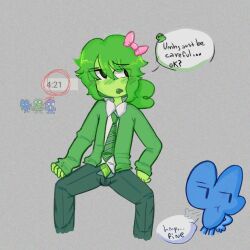1boy battle_for_dream_island bfdi bow four_(bfb) highres jacknjellify male_focus non-web_source penis two_(tpot)