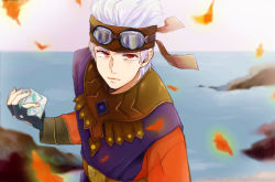 1boy bard_(doubutsu_sentai_zyuohger) beach cube doubutsu_sentai_zyuohger feathers glasses lowres super_sentai zyuoh_bird