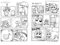 ... 5girls :3 ? animal_ears bkub chen comic crossover earth_(planet) egg english_text flying_kick greyscale hat hole inaba_tewi kaenbyou_rin kicking left-to-right_manga mario_(series) monochrome multiple_crossover multiple_girls musical_note nintendo non-web_source parody phineas_and_ferb planet screen sound_effects speech_bubble spoken_ellipsis super_mario_bros._1 third-party_source thought_bubble touhou yakumo_ran yakumo_yukari yoshi zooming_out
