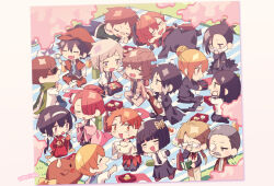 Rule 34 | 6+boys, 6+girls, :d, ahoge, akutagawa gin, akutagawa ryuunosuke (bungou stray dogs), alcohol, animal, bandaged arm, bandages, bandaid, bandaid on face, bandaid on nose, bento, black coat, black gloves, black hair, black jacket, black necktie, black pants, black shirt, black skirt, black vest, blonde hair, blue overalls, blunt bangs, blush, bob cut, book, bottle, bow, brother and sister, brown capelet, brown coat, brown hair, brown hat, bubble wand, bungou stray dogs, butterfly hair ornament, capelet, cherry blossoms, chibi, closed eyes, coat, collared shirt, commentary request, cow, cup, dango, dazai osamu (bungou stray dogs), drink, eating, edogawa ranpo (bungou stray dogs), facial hair, flower, food, glasses, gloves, goggles, grass, green scarf, grey eyes, grey hair, hair between eyes, hair bun, hair flower, hair ornament, hair over one eye, hair stick, hairband, hanami, hat, higuchi ichiyou (bungou stray dogs), hirotsu ryuurou (bungou stray dogs), holding, holding book, holding bottle, holding cup, izumi kyouka (bungou stray dogs), jacket, japanese clothes, kajii motojirou (bungou stray dogs), kimono, kunikida doppo (bungou stray dogs), long hair, long sleeves, low twintails, lying, mask, miyazawa kenji (bungou stray dogs), mogi (green tea planet), monocle, multicolored hair, multiple boys, multiple girls, mustache, nakahara chuuya (bungou stray dogs), nakajima atsushi (bungou stray dogs), neck ribbon, necktie, on back, on stomach, open mouth, orange eyes, orange hair, outdoors, overalls, ozaki kouyou (bungou stray dogs), pants, picnic, ponytail, purple eyes, red hair, red kimono, ribbon, sanshoku dango, sash, scarf, school uniform, serafuku, shirt, short hair, siblings, single hair bun, sitting, skirt, sleeping, smile, suspenders, sweatdrop, tachihara michizou (bungou stray dogs), tanizaki junichirou (bungou stray dogs), tanizaki naomi, twintails, unworn coat, unworn hat, unworn headwear, vest, wagashi, white hair, white hairband, white shirt, yellow eyes, yosano akiko (bungou stray dogs)