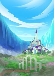 Rule 34 | 1other, arch, blue sky, castle, field, flag, flower, flower field, fog, full body, hat, landscape, original, outdoors, painterly, path, road, rock, scabbard, scenery, sheath, simple bird, sky, straw hat, tree, water, waterfall, whale, window, zandra