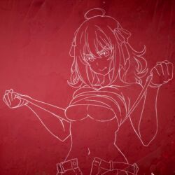 1girl breasts cleavage large_breasts lily_(spy_kyoushitsu) long_hair navel official_art solo spy_kyoushitsu underboob