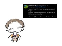 1boy bdsm bondage bongy_(project_moon) bound brown_hair chibi closed_mouth grey_eyes limbus_company papa_bongy_(project_moon) project_moon request_inset simple_background smile solo upper_body white_background yongsa_(ishmaelenjoyer)