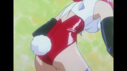 1990s_(style) 1girl animated animated_gif ass bouncing_breasts breasts rabbit_tail elbow_gloves gainax gloves misty_may otaku_no_video playboy_bunny tail thighhighs