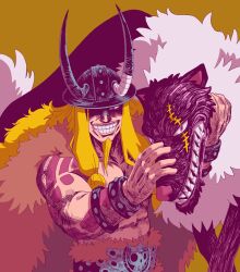 Rule 34 | 1boy, abs, highres, loki (one piece), male focus, muscular, muscular male, one piece, pectorals, solo, tattoo, wolf