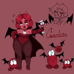 1girl bat_wings breasts candice_(sweetiesenpai2) cape fangs glass highres large_breasts leotard original pantyhose pizza_tower plump red_eyes red_hair red_lips relaxing short_hair sweetiesenpai2 vampire vampire_costume wings