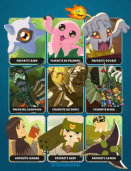 Rule 34 | belt, candmon, chackmon, charm (object), devimon, digimon, digimon (creature), highres, ichijouji ken, ishida yamato, izumi koshiro, kuramon, leaf, mochimon, mummymon, ninja, piemon, shurimon, takenouchi sora, yagami taichi, yellow eyes