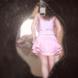 1girl 3d animated animated_gif backboob bag bedroom black_hair breasts dresser duffel_bag female_focus from_behind japanese_(nationality) libidorce long_hair panties pink_skirt pov recording skirt solo_focus stalking standing tagme underwear undressing voyeurism white_panties zipper