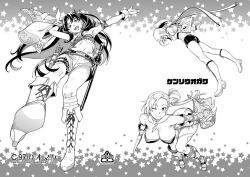 3girls bandaid butt_crack calamity_jane_(fate) character_request fate/grand_order fate_(series) ishtar_(fate) multiple_girls smile source_request space_ishtar_(fate) space_ishtar_(second_ascension)_(fate) tagme