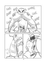 1boy 1girl ass bald bald_male blush breasts bulma cum cum_in_pussy doggystyle dragon_ball funsexydragonball huge_ass kuririn large_breasts large_penis penis pussy sex sex_from_behind sweat thick_thighs thighs uncensored vaginal