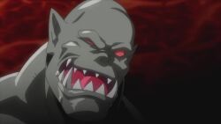 animated breasts cum cum_in_mouth cum_on_ass cum_on_body dark-skinned_female dark_skin ejaculation fat fat_man huge_breasts ingrid_(taimanin_asagi) long_hair orc rape tagme taimanin_(series) taimanin_murasaki video