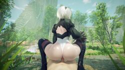 1boy 1girl 2b_(nier:automata) 69 animated anus ass ass_focus black_thighhighs blindfold boots bouncing_ass breasts close-up clothing_aside cum cum_in_pussy ejaculation erection feather-trimmed_sleeves feather_trim fellatio girl_on_top gloves handjob high_heel_boots high_heels highres huge_ass jiggle leotard leotard_aside licking licking_penis medium_breasts nier:automata nier_(series) nipples nodusfm oral outdoors penis pixiewillow pov pov_crotch pumping pussy reverse_cowgirl_position sex sex_from_behind sound straddling tagme thighhighs vaginal video view_between_legs white_hair