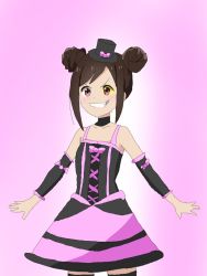 black_and_pink cosplay crazy_smile date_a_live hitori_bocchi hitoribocchi_no_marumaru_seikatsu pink_eyes self-upload smile solo tokisaki_kurumi yellow_eye
